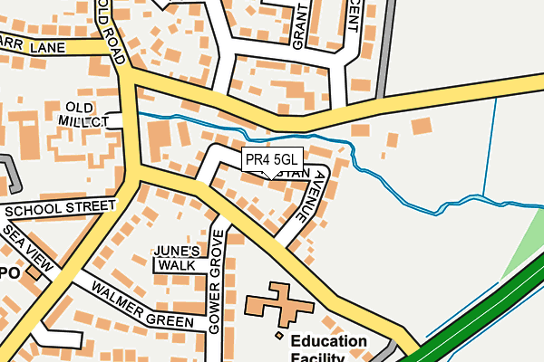PR4 5GL map - OS OpenMap – Local (Ordnance Survey)