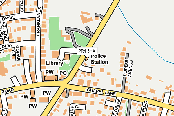 PR4 5HA map - OS OpenMap – Local (Ordnance Survey)