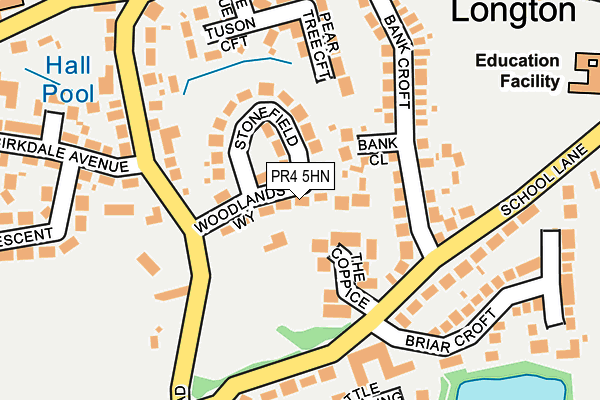 PR4 5HN map - OS OpenMap – Local (Ordnance Survey)