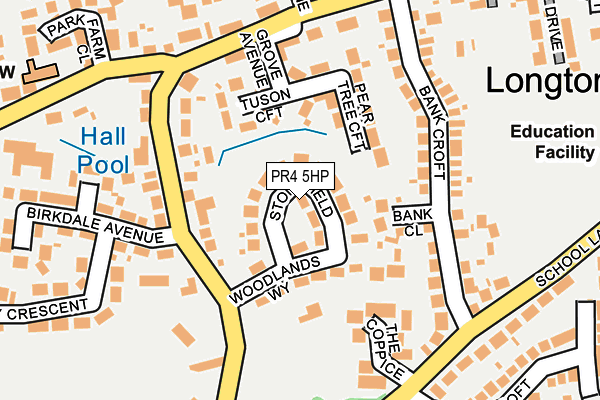 PR4 5HP map - OS OpenMap – Local (Ordnance Survey)