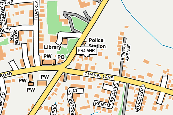 PR4 5HR map - OS OpenMap – Local (Ordnance Survey)