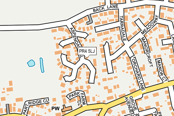 PR4 5LJ map - OS OpenMap – Local (Ordnance Survey)
