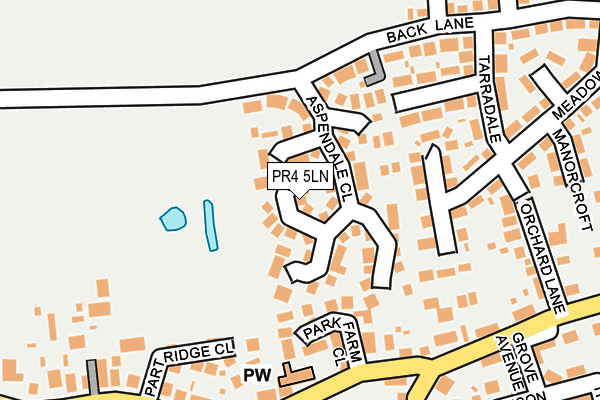 PR4 5LN map - OS OpenMap – Local (Ordnance Survey)