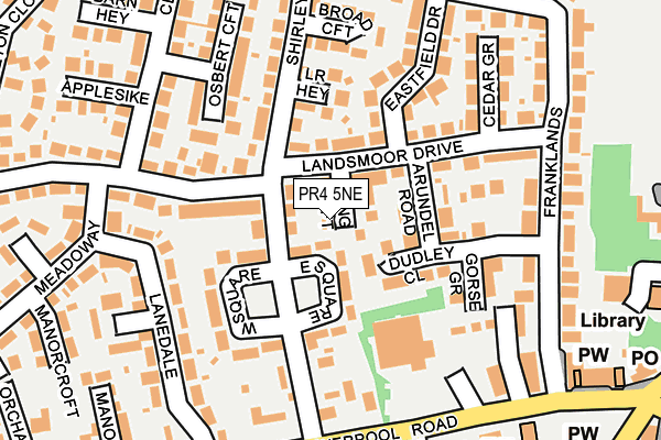 PR4 5NE map - OS OpenMap – Local (Ordnance Survey)