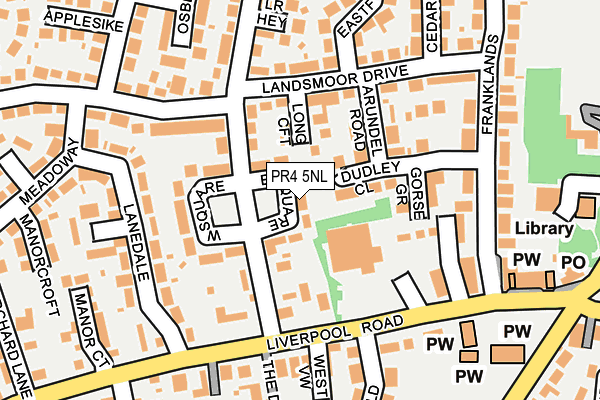 PR4 5NL map - OS OpenMap – Local (Ordnance Survey)