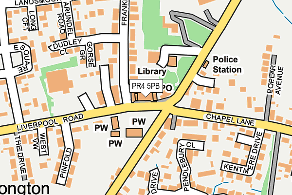 PR4 5PB map - OS OpenMap – Local (Ordnance Survey)