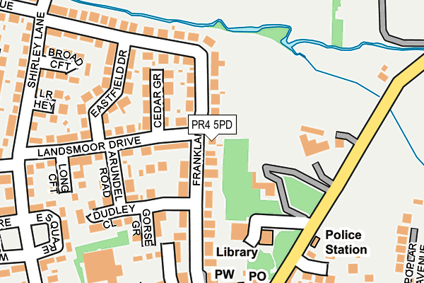 PR4 5PD map - OS OpenMap – Local (Ordnance Survey)