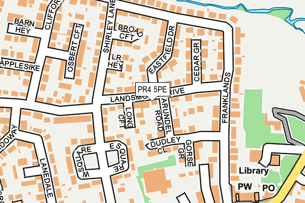 PR4 5PE map - OS OpenMap – Local (Ordnance Survey)