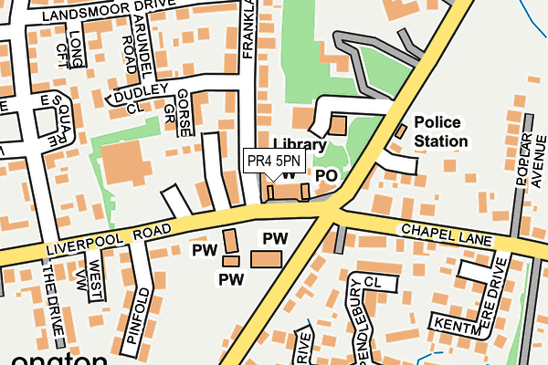 PR4 5PN map - OS OpenMap – Local (Ordnance Survey)
