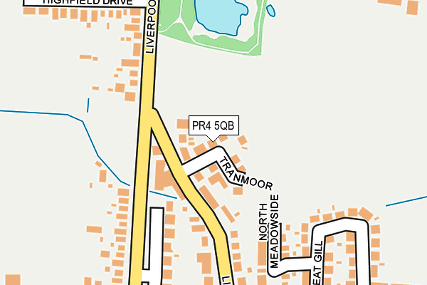 PR4 5QB map - OS OpenMap – Local (Ordnance Survey)