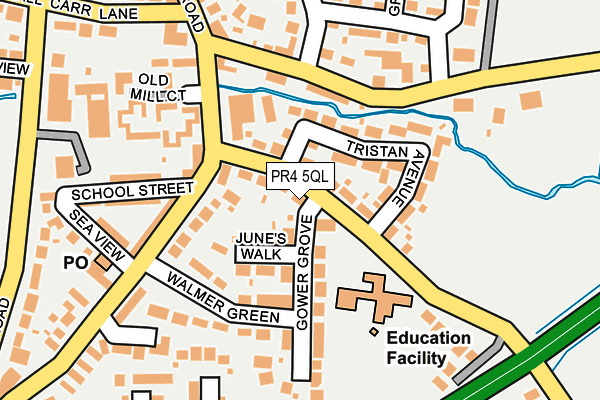 PR4 5QL map - OS OpenMap – Local (Ordnance Survey)