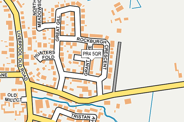 PR4 5QR map - OS OpenMap – Local (Ordnance Survey)