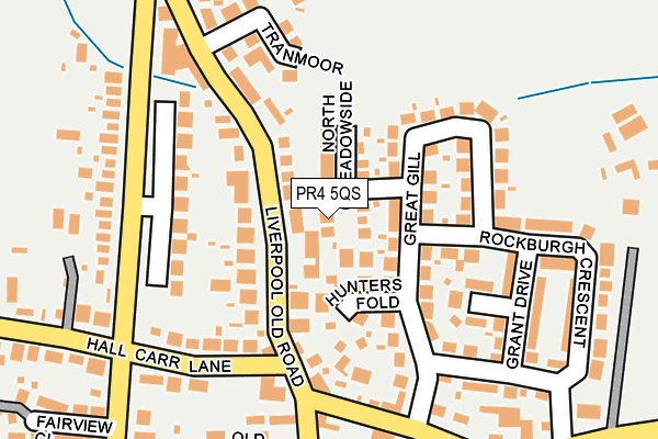 PR4 5QS map - OS OpenMap – Local (Ordnance Survey)