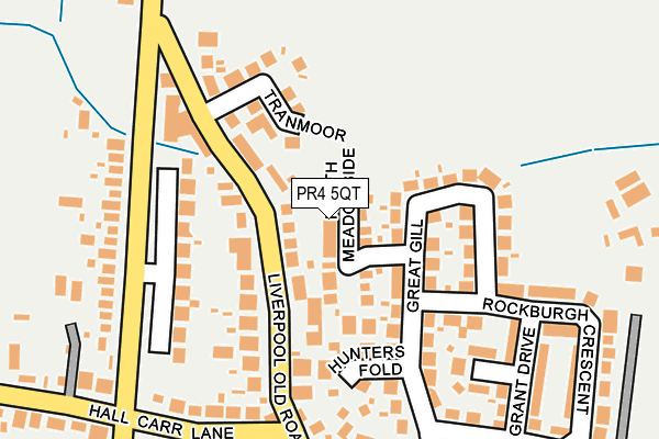 PR4 5QT map - OS OpenMap – Local (Ordnance Survey)