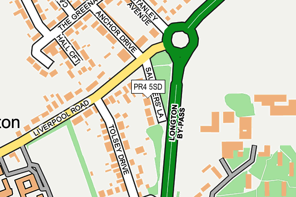 PR4 5SD map - OS OpenMap – Local (Ordnance Survey)