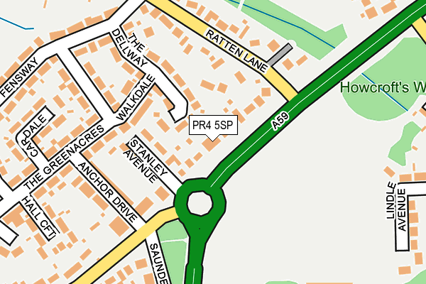 PR4 5SP map - OS OpenMap – Local (Ordnance Survey)