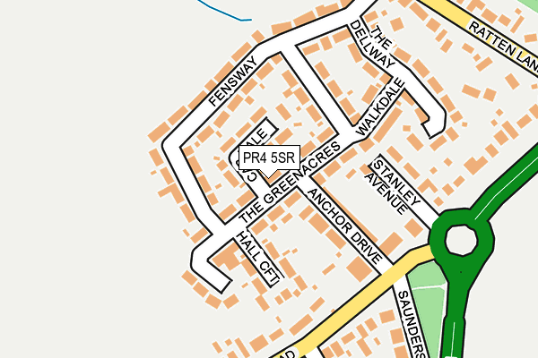 PR4 5SR map - OS OpenMap – Local (Ordnance Survey)