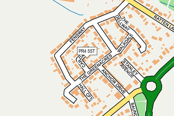 PR4 5ST map - OS OpenMap – Local (Ordnance Survey)
