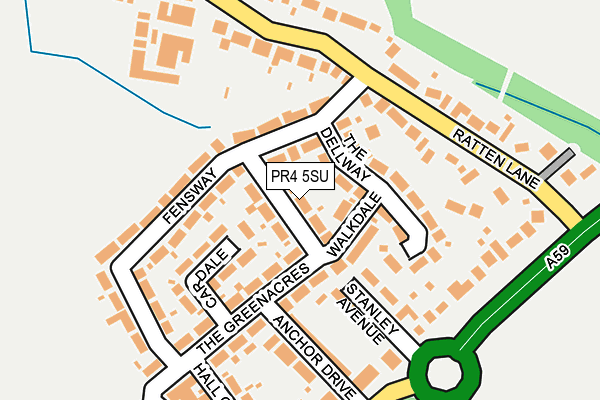 PR4 5SU map - OS OpenMap – Local (Ordnance Survey)