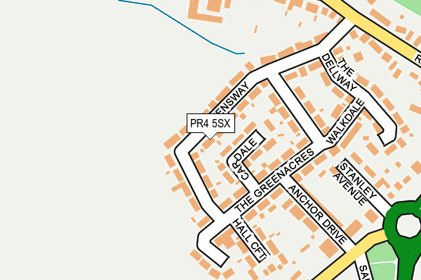 PR4 5SX map - OS OpenMap – Local (Ordnance Survey)