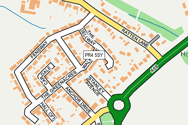 PR4 5SY map - OS OpenMap – Local (Ordnance Survey)