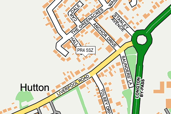 PR4 5SZ map - OS OpenMap – Local (Ordnance Survey)