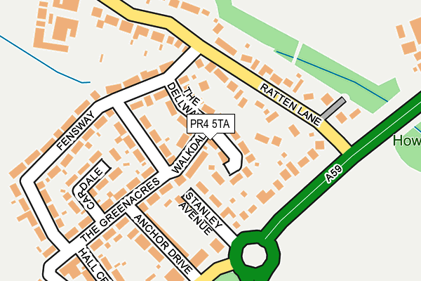 PR4 5TA map - OS OpenMap – Local (Ordnance Survey)