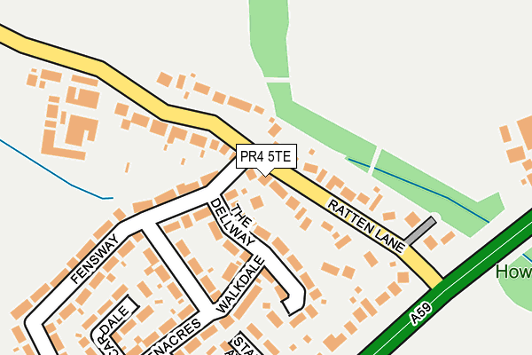 PR4 5TE map - OS OpenMap – Local (Ordnance Survey)