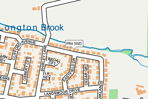 PR4 5WD map - OS OpenMap – Local (Ordnance Survey)
