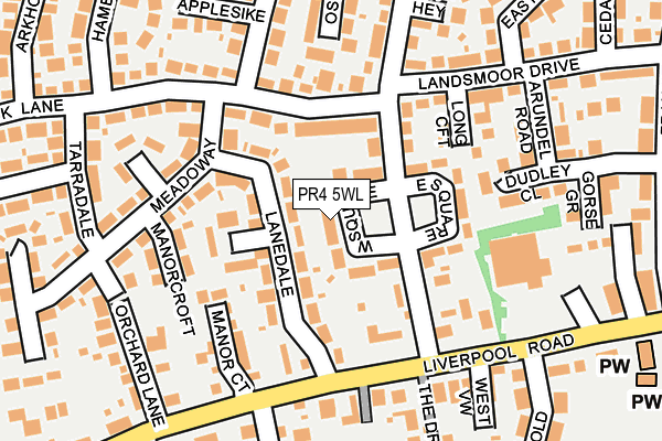 PR4 5WL map - OS OpenMap – Local (Ordnance Survey)