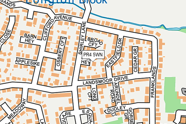 PR4 5WN map - OS OpenMap – Local (Ordnance Survey)