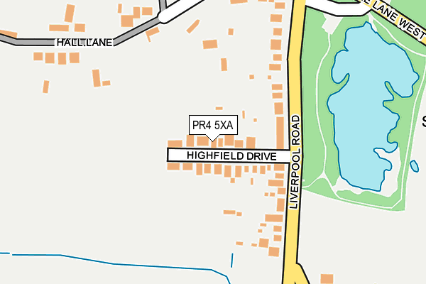 PR4 5XA map - OS OpenMap – Local (Ordnance Survey)