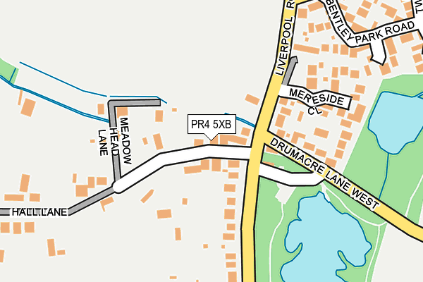 PR4 5XB map - OS OpenMap – Local (Ordnance Survey)