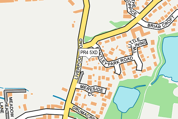 PR4 5XD map - OS OpenMap – Local (Ordnance Survey)