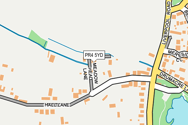 PR4 5YD map - OS OpenMap – Local (Ordnance Survey)