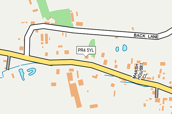 PR4 5YL map - OS OpenMap – Local (Ordnance Survey)