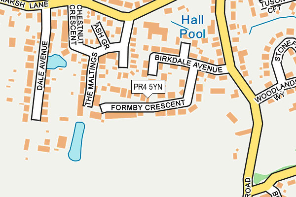 PR4 5YN map - OS OpenMap – Local (Ordnance Survey)