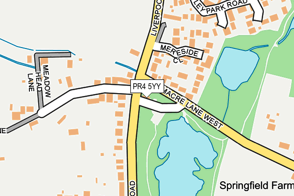 PR4 5YY map - OS OpenMap – Local (Ordnance Survey)