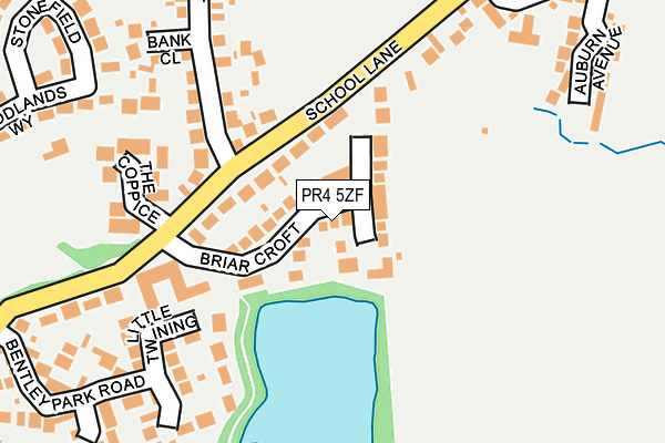 PR4 5ZF map - OS OpenMap – Local (Ordnance Survey)