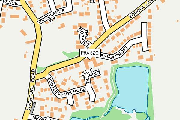 PR4 5ZQ map - OS OpenMap – Local (Ordnance Survey)