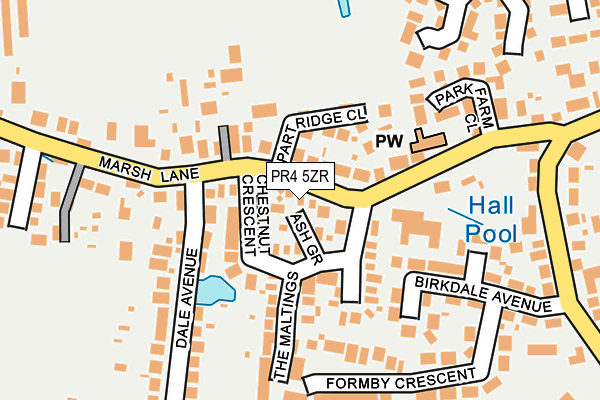 PR4 5ZR map - OS OpenMap – Local (Ordnance Survey)