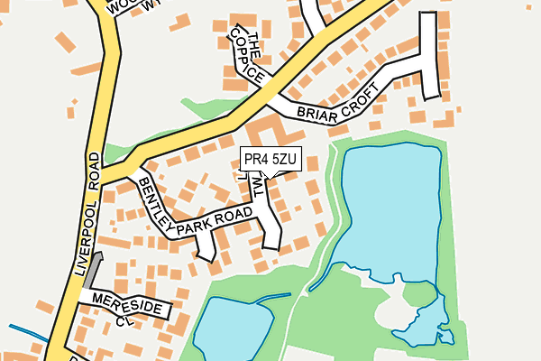PR4 5ZU map - OS OpenMap – Local (Ordnance Survey)