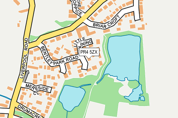 PR4 5ZX map - OS OpenMap – Local (Ordnance Survey)