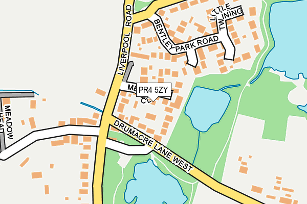 PR4 5ZY map - OS OpenMap – Local (Ordnance Survey)