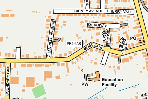 PR4 6AB map - OS OpenMap – Local (Ordnance Survey)