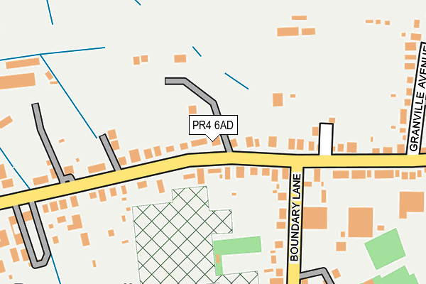 PR4 6AD map - OS OpenMap – Local (Ordnance Survey)