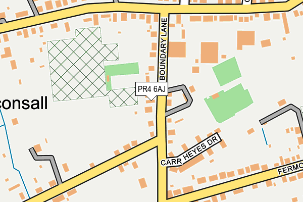 PR4 6AJ map - OS OpenMap – Local (Ordnance Survey)