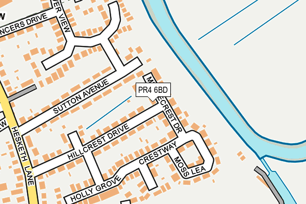 PR4 6BD map - OS OpenMap – Local (Ordnance Survey)