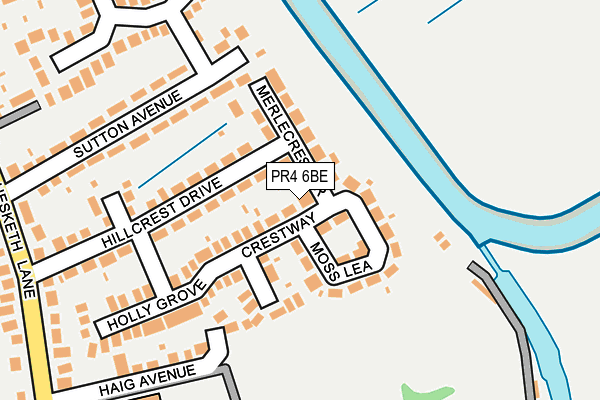 PR4 6BE map - OS OpenMap – Local (Ordnance Survey)