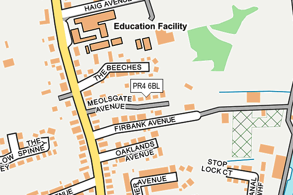 PR4 6BL map - OS OpenMap – Local (Ordnance Survey)